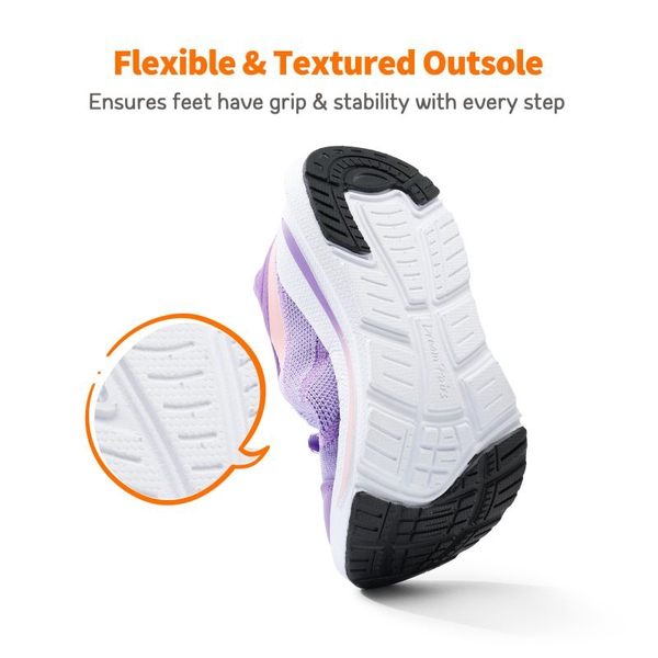 Kids Breathable Athletic Walking Sneakers - PURPLE - 4